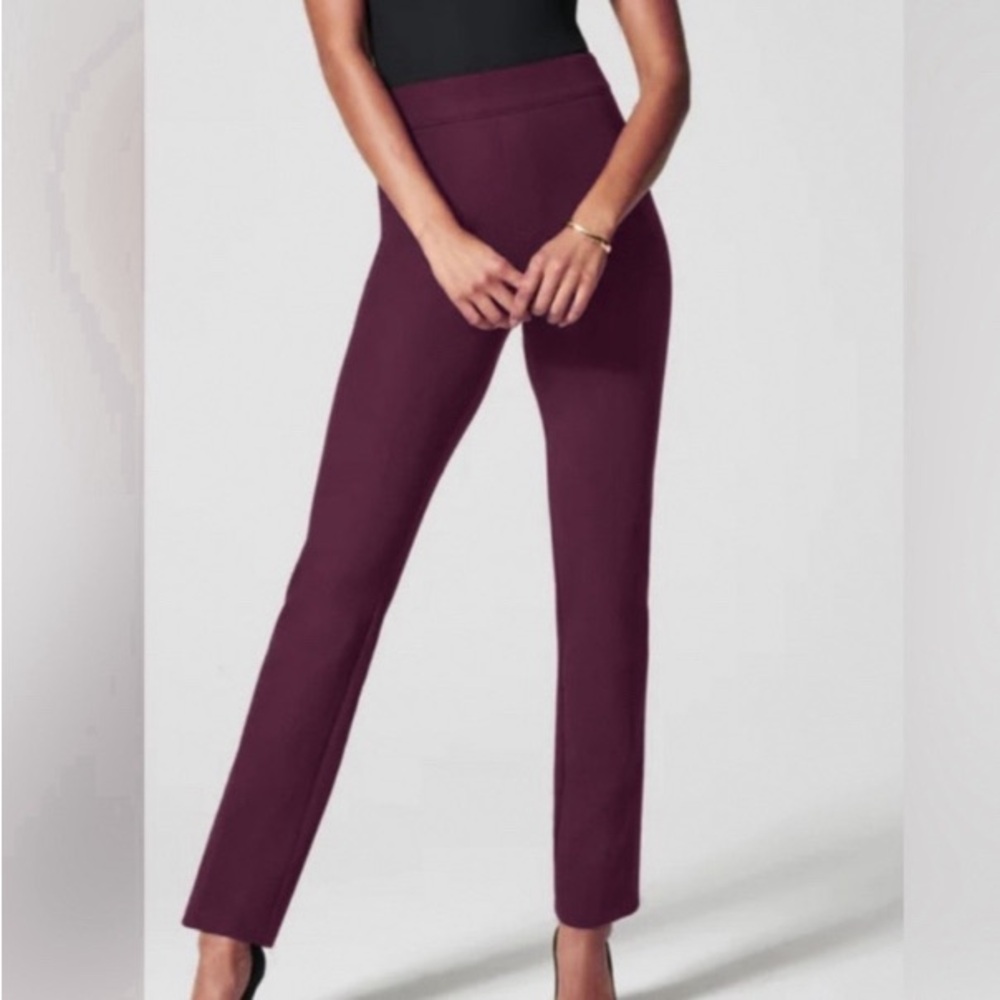 Spanx On The Go Ankle Slim Straight Pants in Purple Size 1X. Great condition!